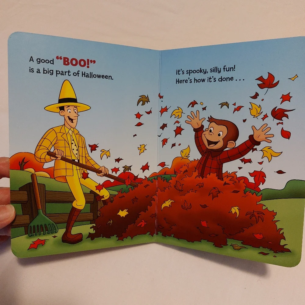 Bundle of 2 Toddler Board Books Curious George and 1 2 3 Boo NWT Fall Halloween